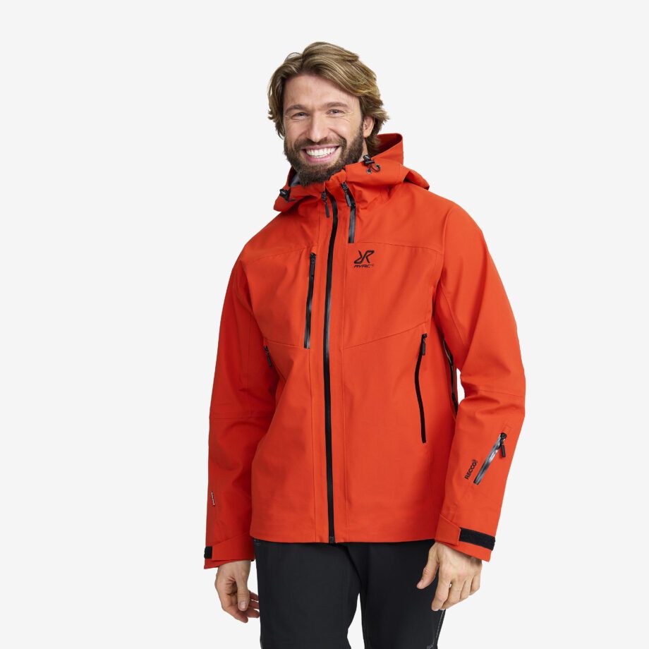 Revolution Race Jackor > Regn- & Skaljackor - Cyclone 3L Shell Jacket - Herr - Pureed Pumpkin, Storlek:M