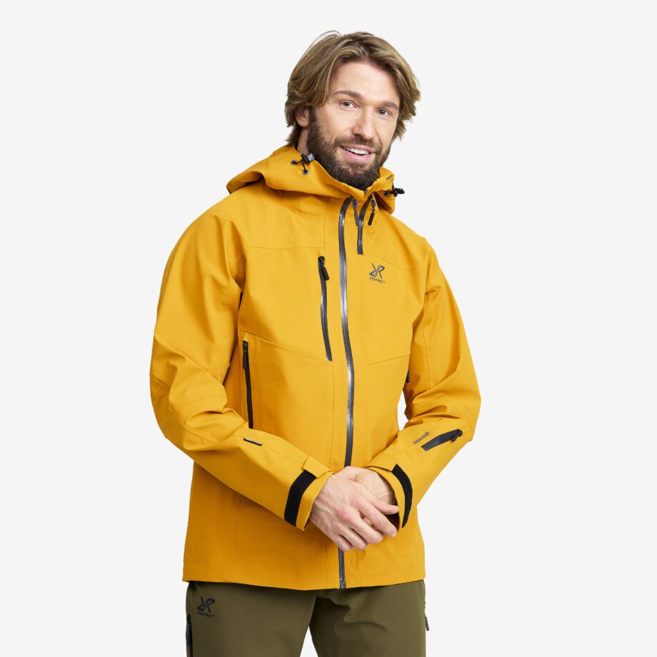 Revolution Race Cyclone 3L Shell Jacket - Herr - Golden Yellow, Storlek:L - Jackor > Regn- & Skaljackor