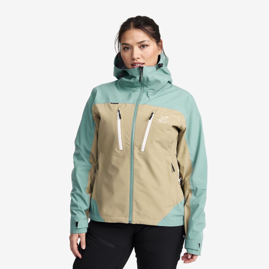 Revolution Race Silence Proshell 3L Jacket - Dam - Arctic/Khaki, Storlek:L - Dam > Jackor > Regn- & Skaljackor