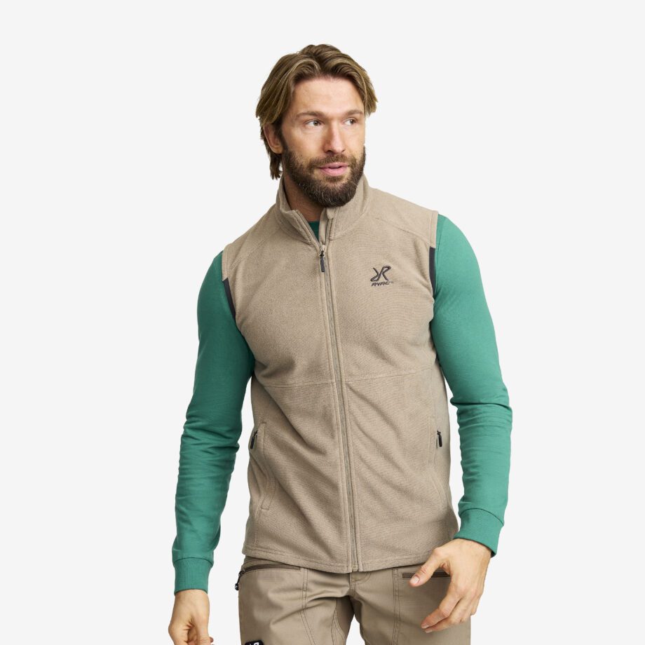 Revolution Race Essential Fleece Vest - Herr - Brindle, Storlek:2XL - Jackor > Västar