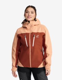 Revolution Race Dam > Jackor > Regn- & Skaljackor - Silence Proshell 3L Jacket - Dam - Honey Pink/Cinnabar, Storlek:M