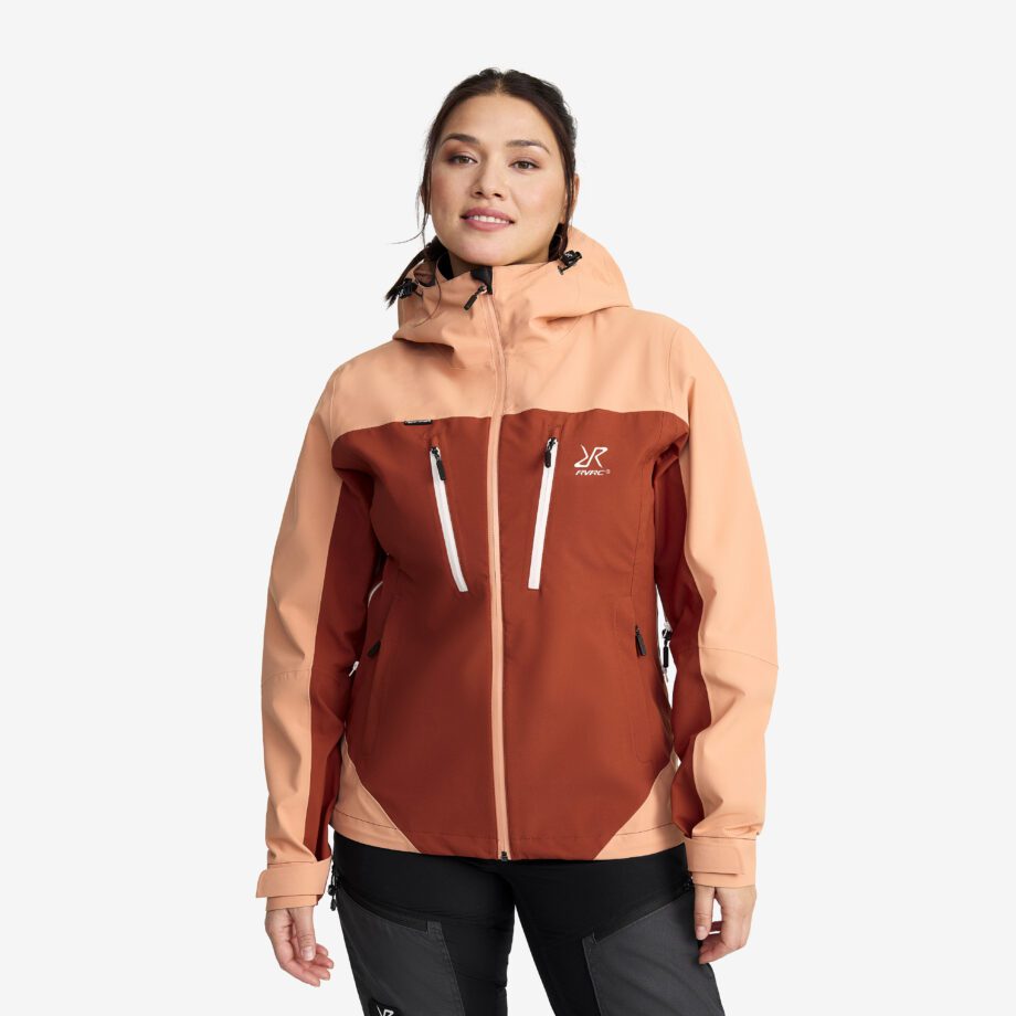 Revolution Race Dam > Jackor > Regn- & Skaljackor - Silence Proshell 3L Jacket - Dam - Honey Pink/Cinnabar, Storlek:M