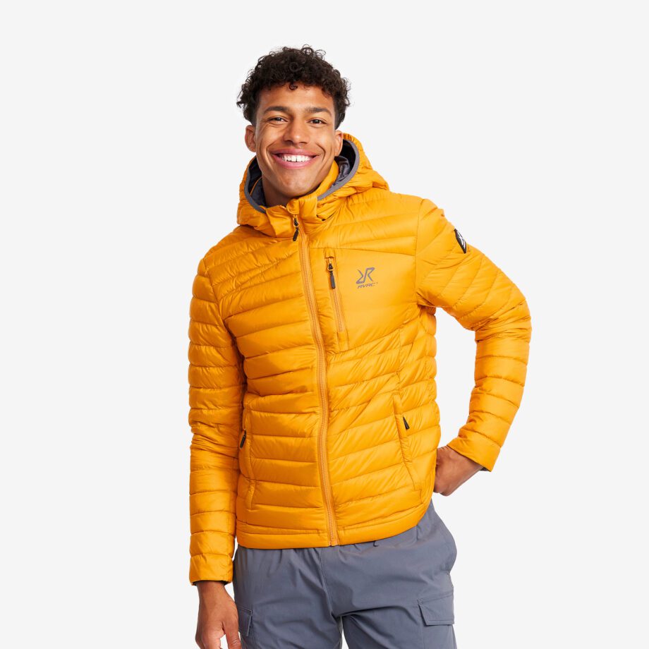 Revolution Race Helium Down Jacket - Herr - Golden Yellow, Storlek:S - Vinterjackor