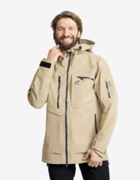 Revolution Race Jackor > Regn- & Skaljackor - Cyclone Long 3L Jacket - Herr - Khaki, Storlek:S