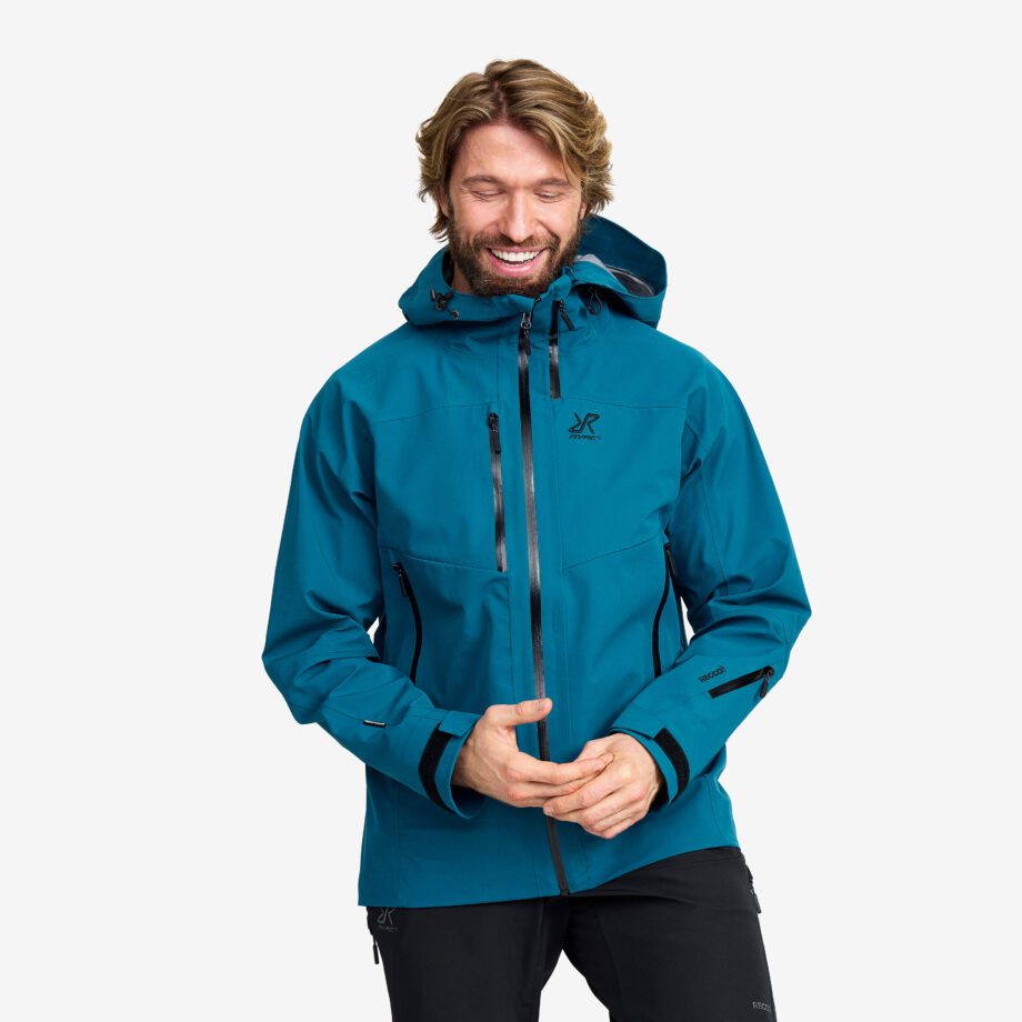 Revolution Race Cyclone 3L Shell Jacket - Herr - Moroccan Blue, Storlek:S - Skaljacka & Vindjacka