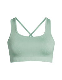 Casall Scallop Seamless Bralette - Statue Green