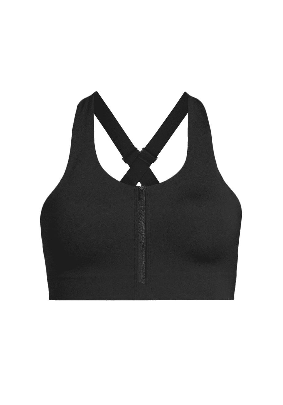 Casall Impact Zip Sports Bra - Black