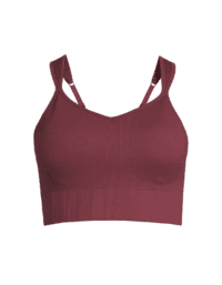 Casall Seamless Rib Padded Sports Bra - Evening Red