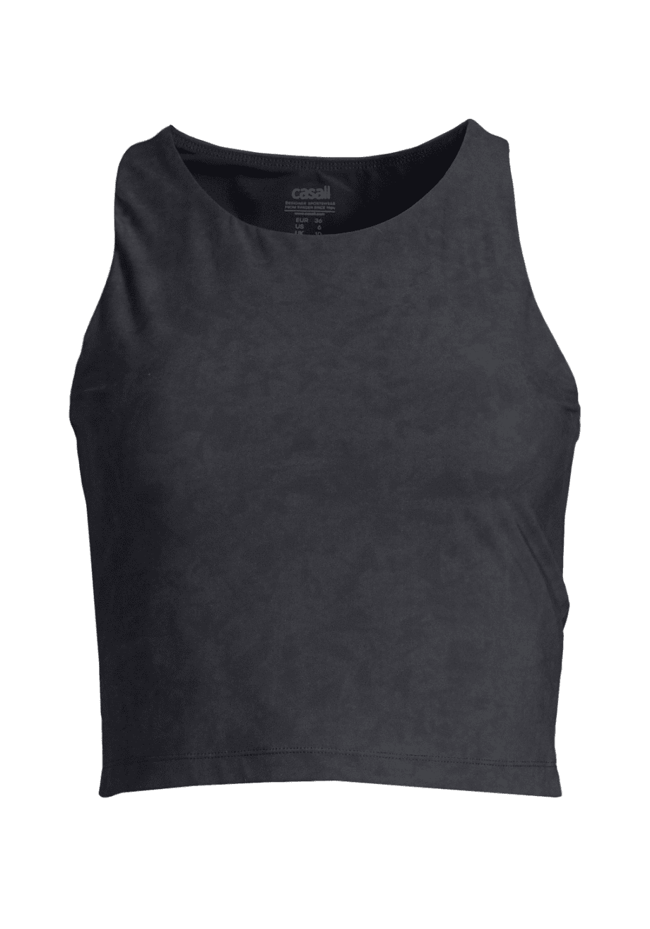 Casall Suede Look Crop Tank - Suede look
