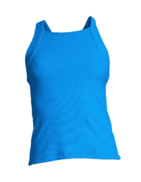 Casall Shiny Rib Crossback - Fierce Blue