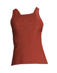 Casall Shiny Rib Crossback - Brave Brown