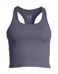 Casall Crop Rib Racerback - Nordic Blue