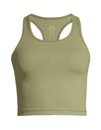 Casall Crop Rib Racerback - Jade Green