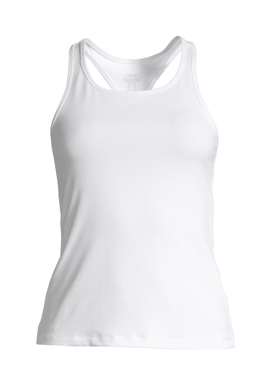 Casall Bold Rib Racerback - White