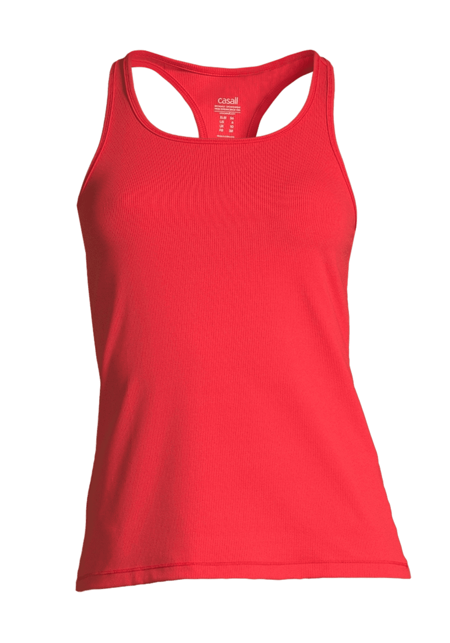 Casall Rib Racerback - Impact Red