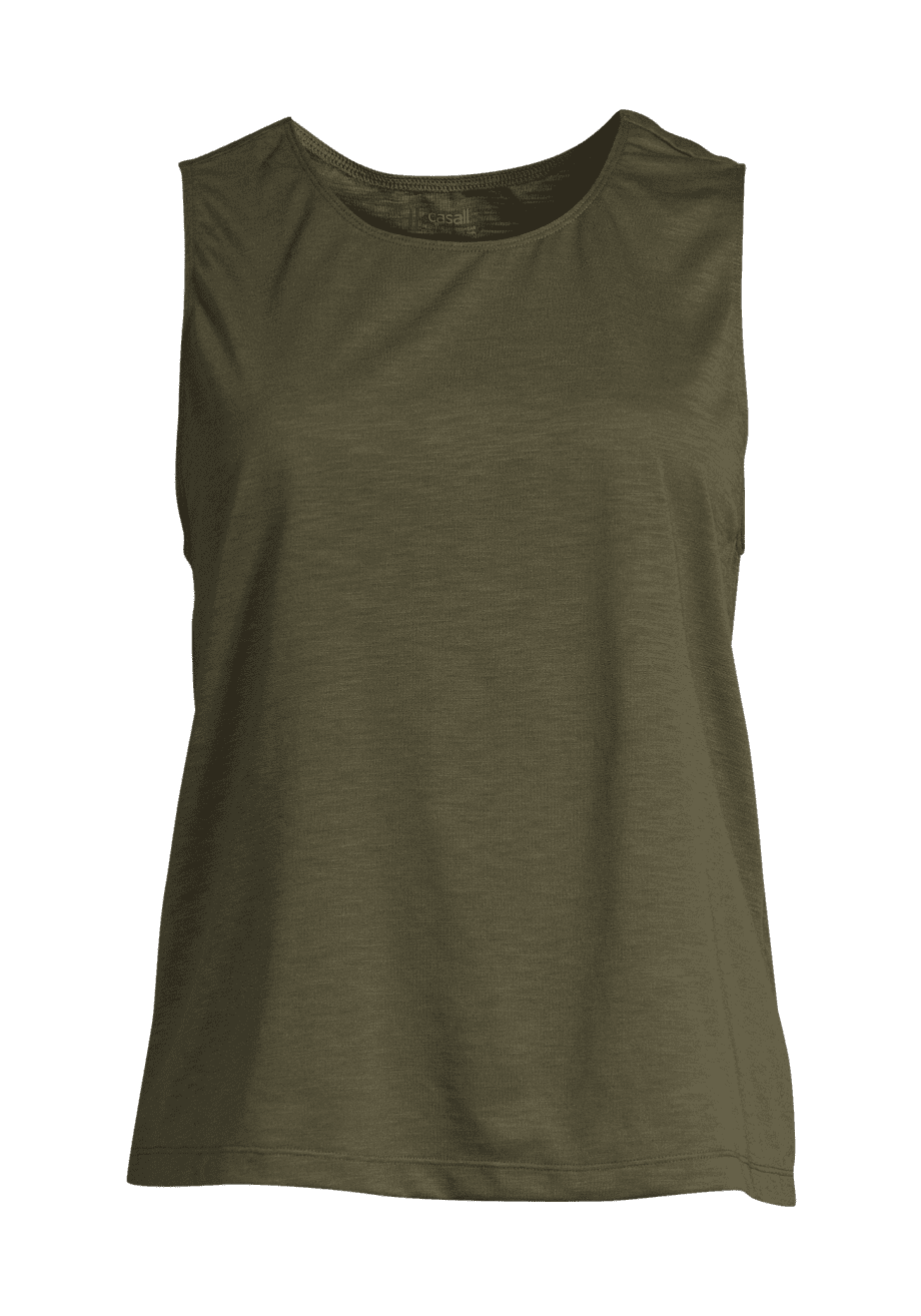 Casall Texture Muscle Tank - Forest Green