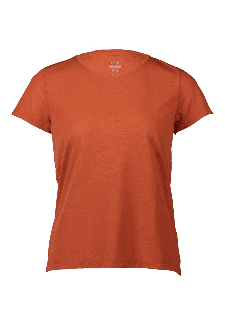 Casall Texture Tee - Papaya Red