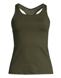 Casall Essential Racerback with Mesh Insert   - Forest Green