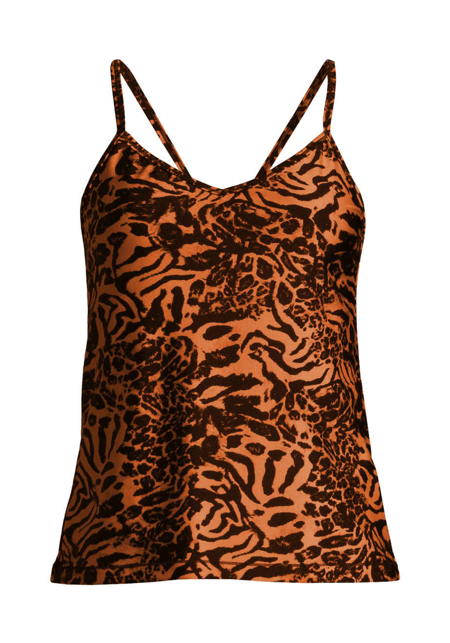 Casall Fusion Metallic Strap Tank - Fusion Orange