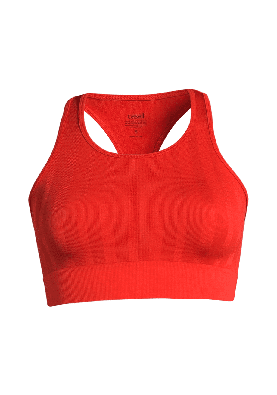 Casall Shiny Matte Seamless Sports Top - Intense Orange