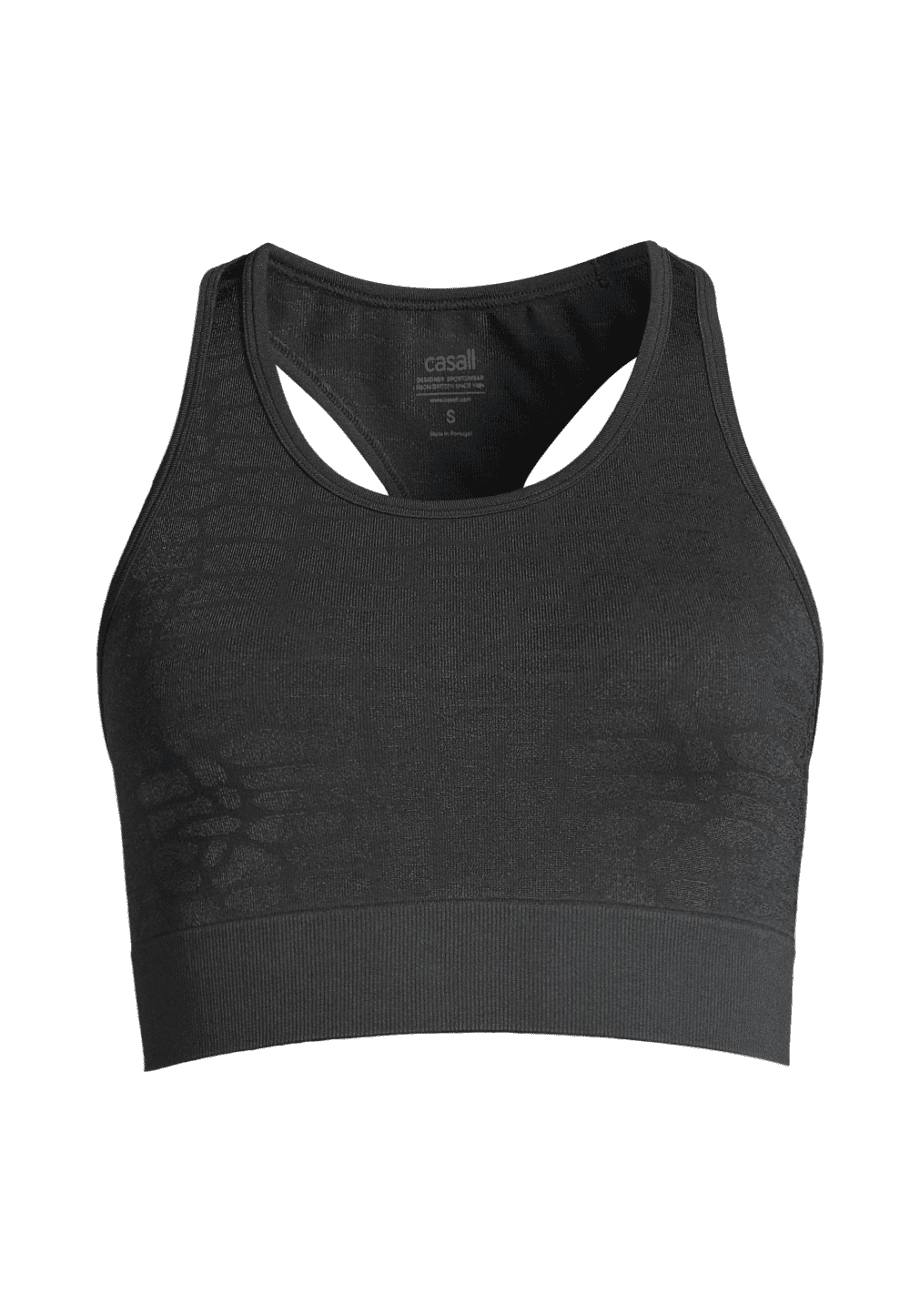 Casall Shiny Aligator Sport Top - Shadow Grey