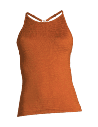 Casall Shiny Aligator Seamless Strap Tank - Hazel Brown