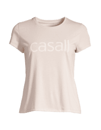 Casall Block Logo Tee - Warm Sand