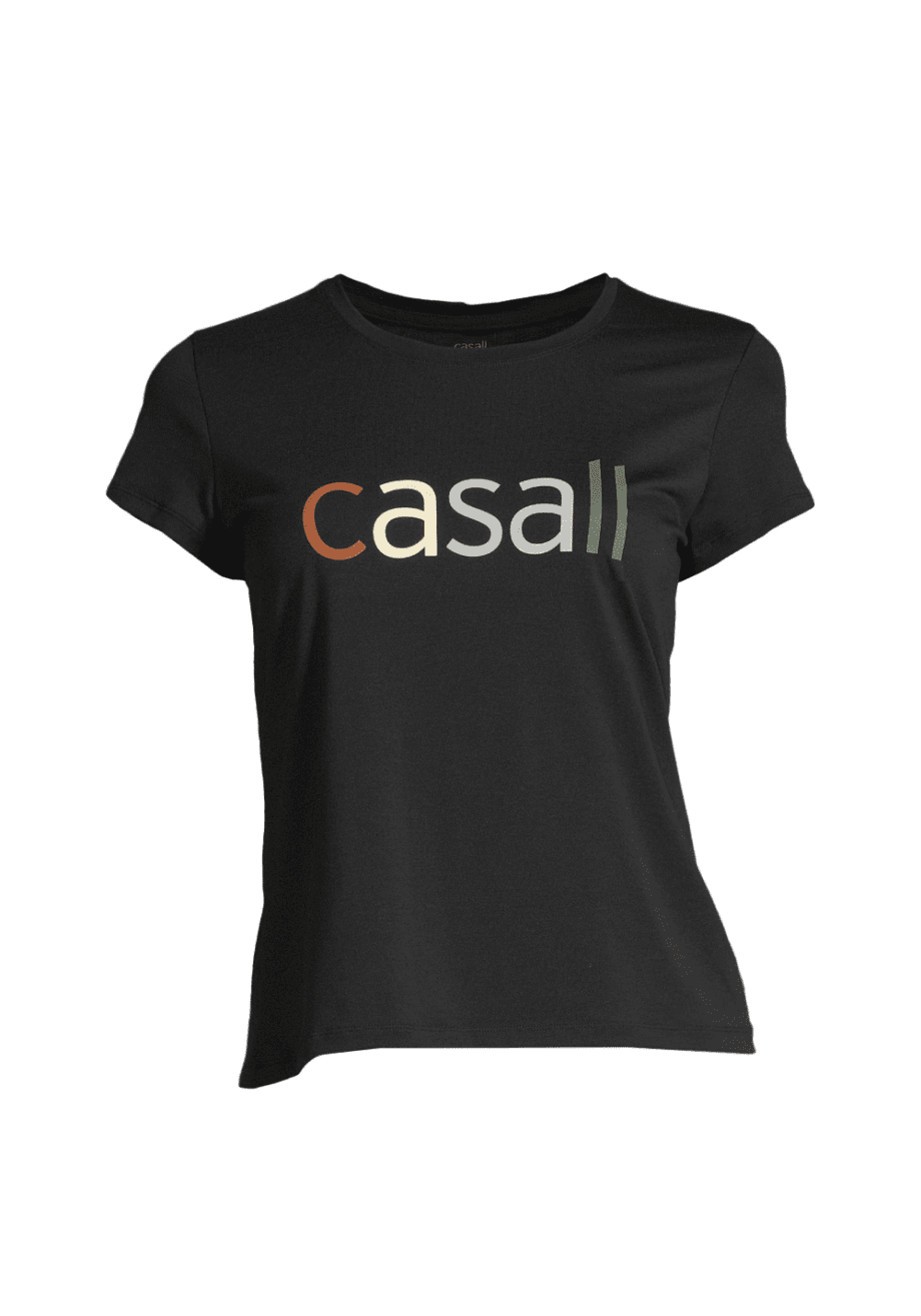 Casall Block Logo Tee - Black