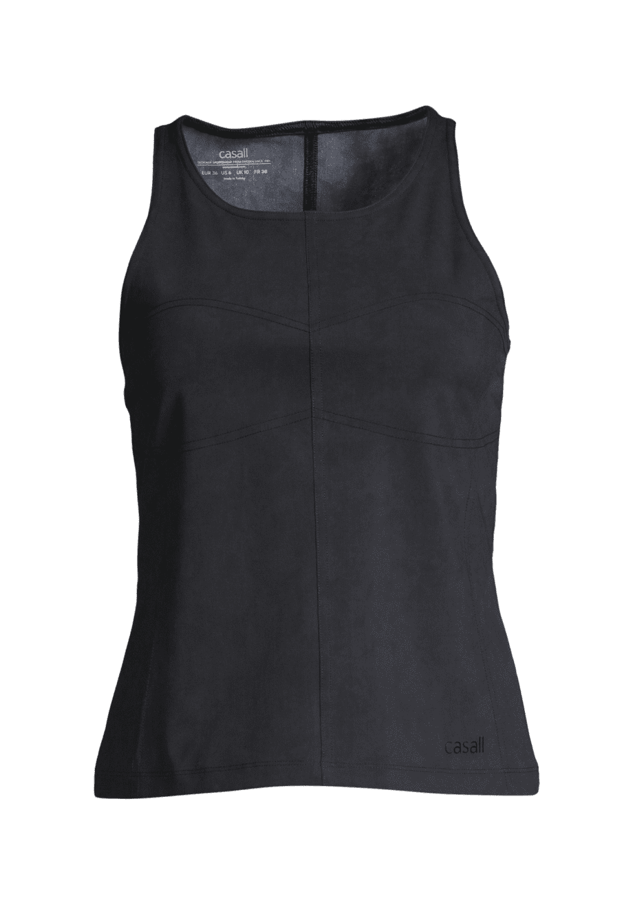 Casall Suede Look Crop Top - Suede Look Black