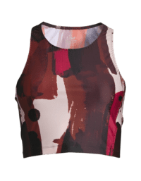 Casall Paint Printed Crop Top - Painted Red