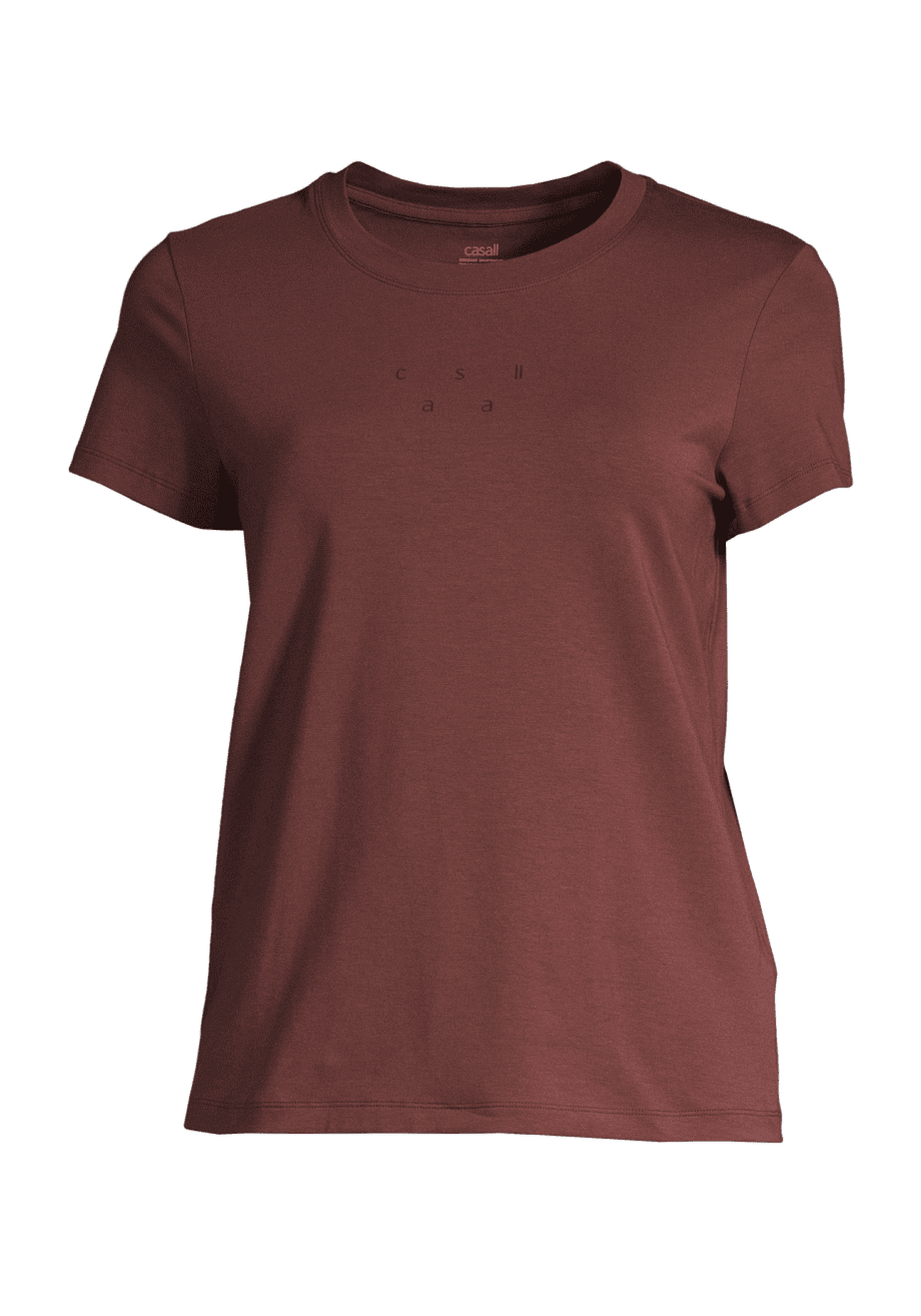 Casall Logo Tee - Mahogany Red