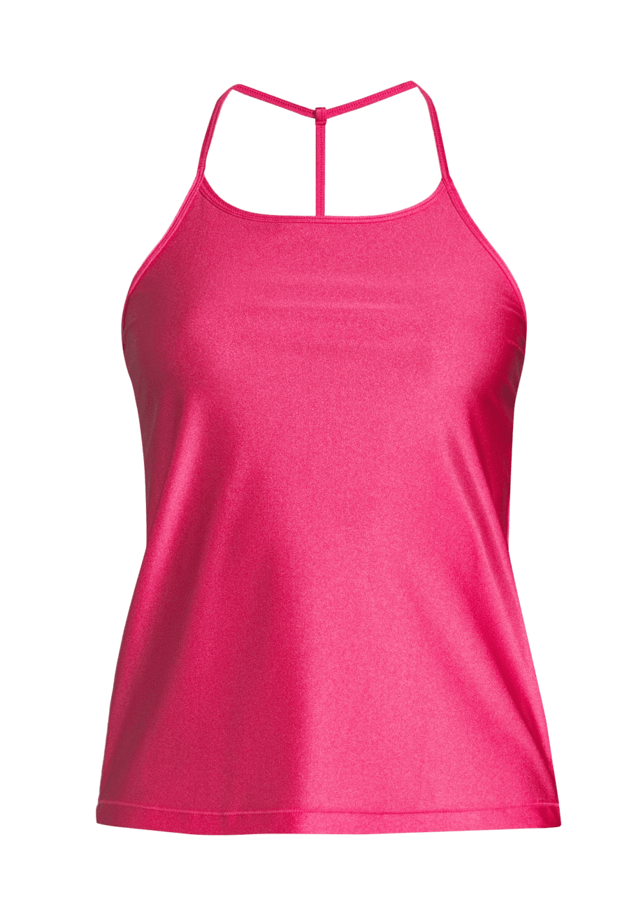 Casall Ease Metallic Strap Tank - Rose Pink