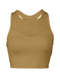 Casall Stripe Mesh Crop Top - Fuse Green