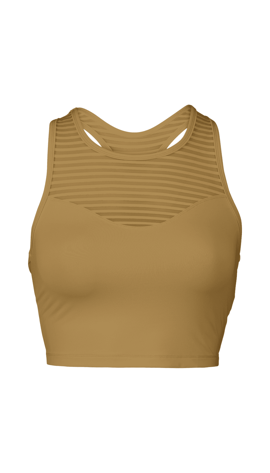 Casall Stripe Mesh Crop Top - Fuse Green