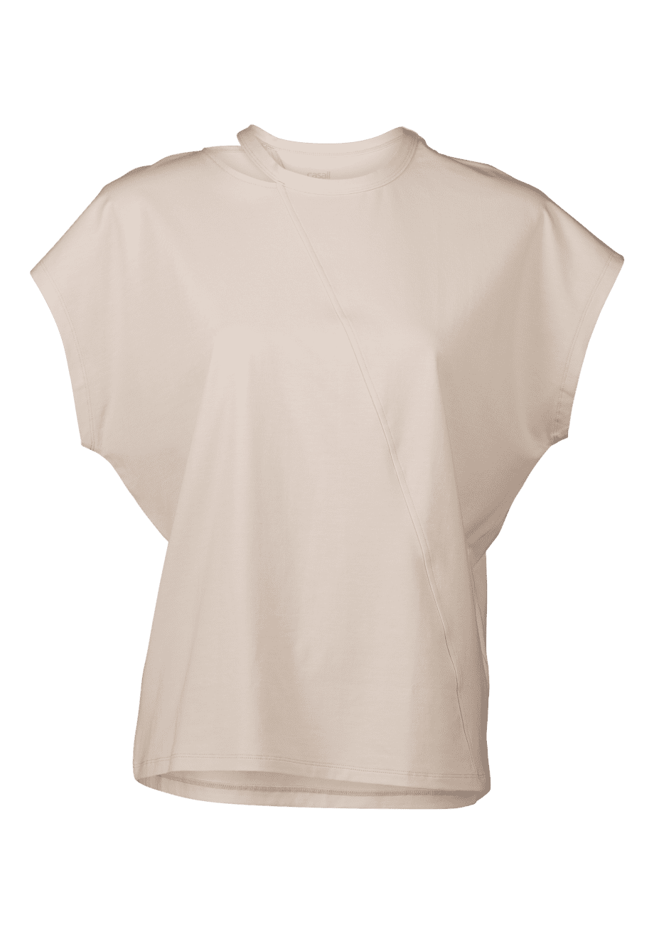Casall Tee with Cut Out Detail - Light Sand