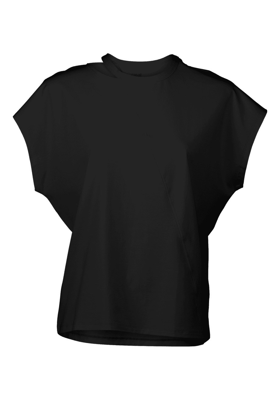 Casall Tee with Cut Out Detail - Black