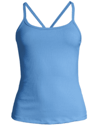 Casall Strap Rib Tank - Crete Blue