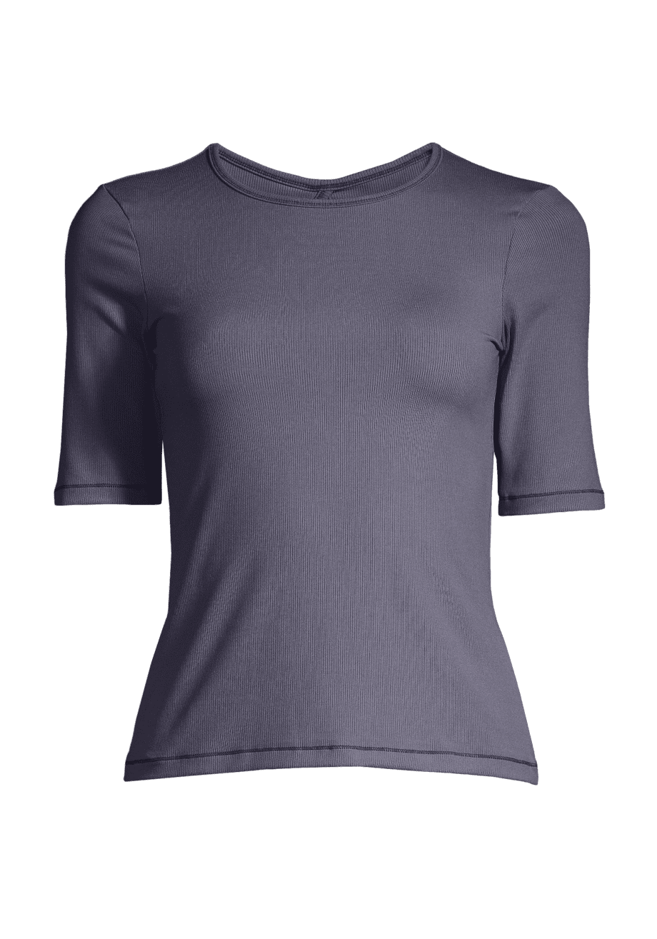 Casall Rib Tee - Nordic Blue