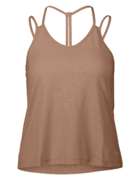 Casall Texture Strap Tank Detailed Back - Clay Brown