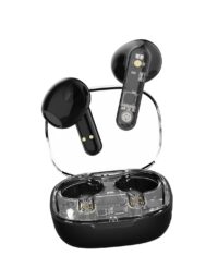 T150 TWS earphones, Transparent, Black
