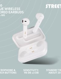 T110 TWS earbuds charging case  BT 5 matte white