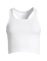 Casall Crop Rib Racerback - White