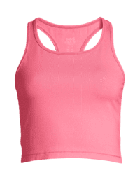 Casall Crop Rib Racerback - Vibrant Pink