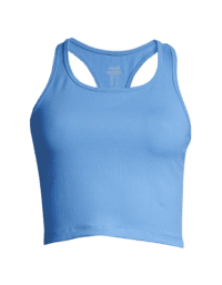 Casall Crop Rib Racerback - Crete Blue