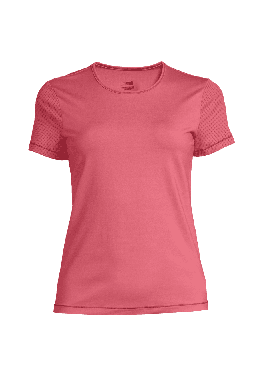 Casall Essential Mesh Detail Tee - Raspberry