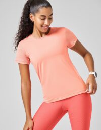 Casall Essential Detail Tee - Pale Coral