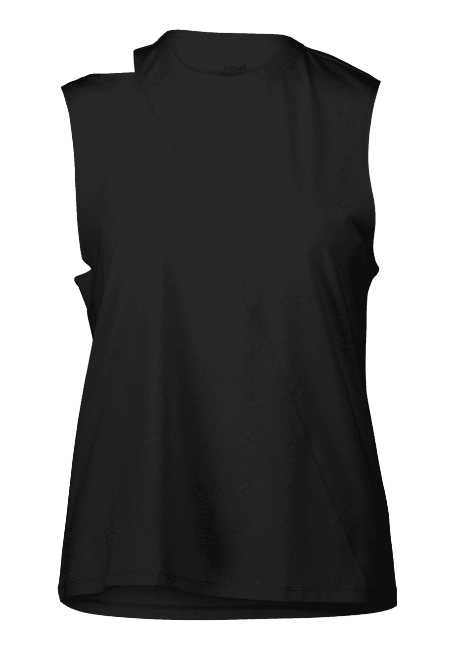 Casall Tank with Cut Out Detail - Black