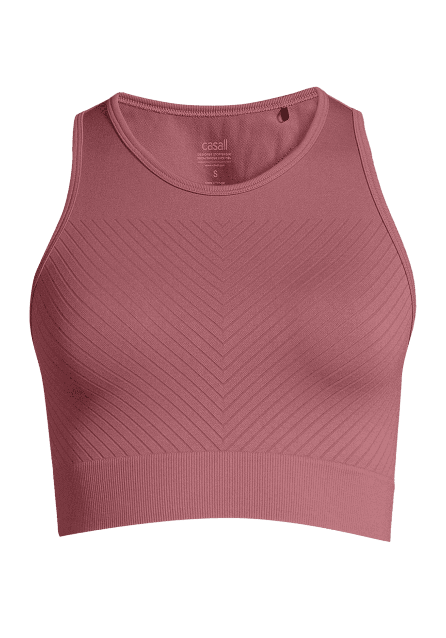 Casall Essential Block Seamless Sport Top - Mineral Pink