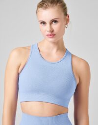 Casall Essential Block Seamless Sport Top - Breeze Blue