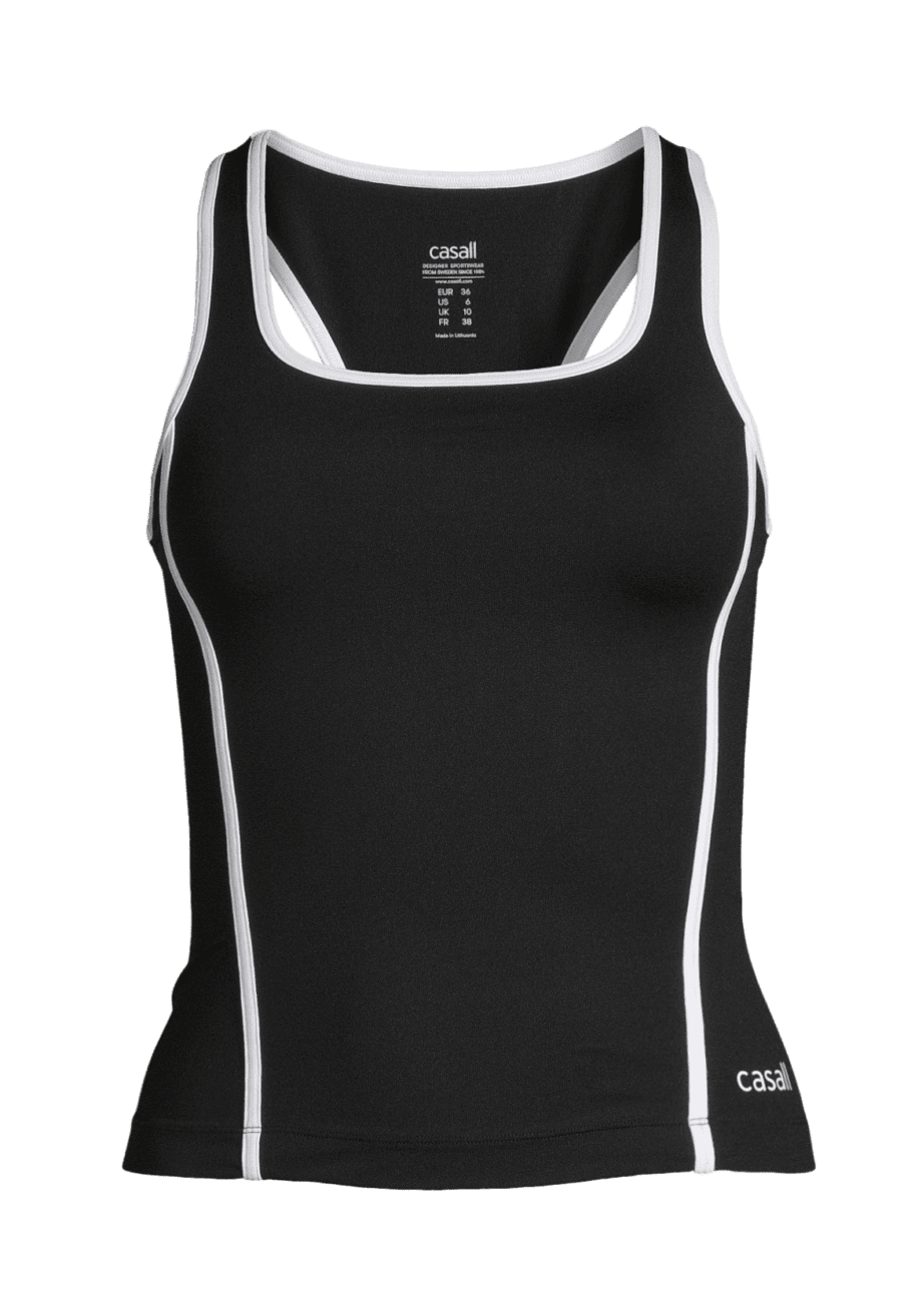 Casall Square Neck Court Tank - Black